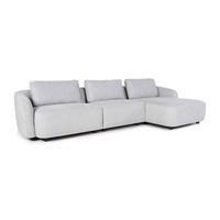 3-SITZER-SOFA Bergen Stoff Hellgrau - Hellgrau, Textil (162/78/312cm) - ebuy24