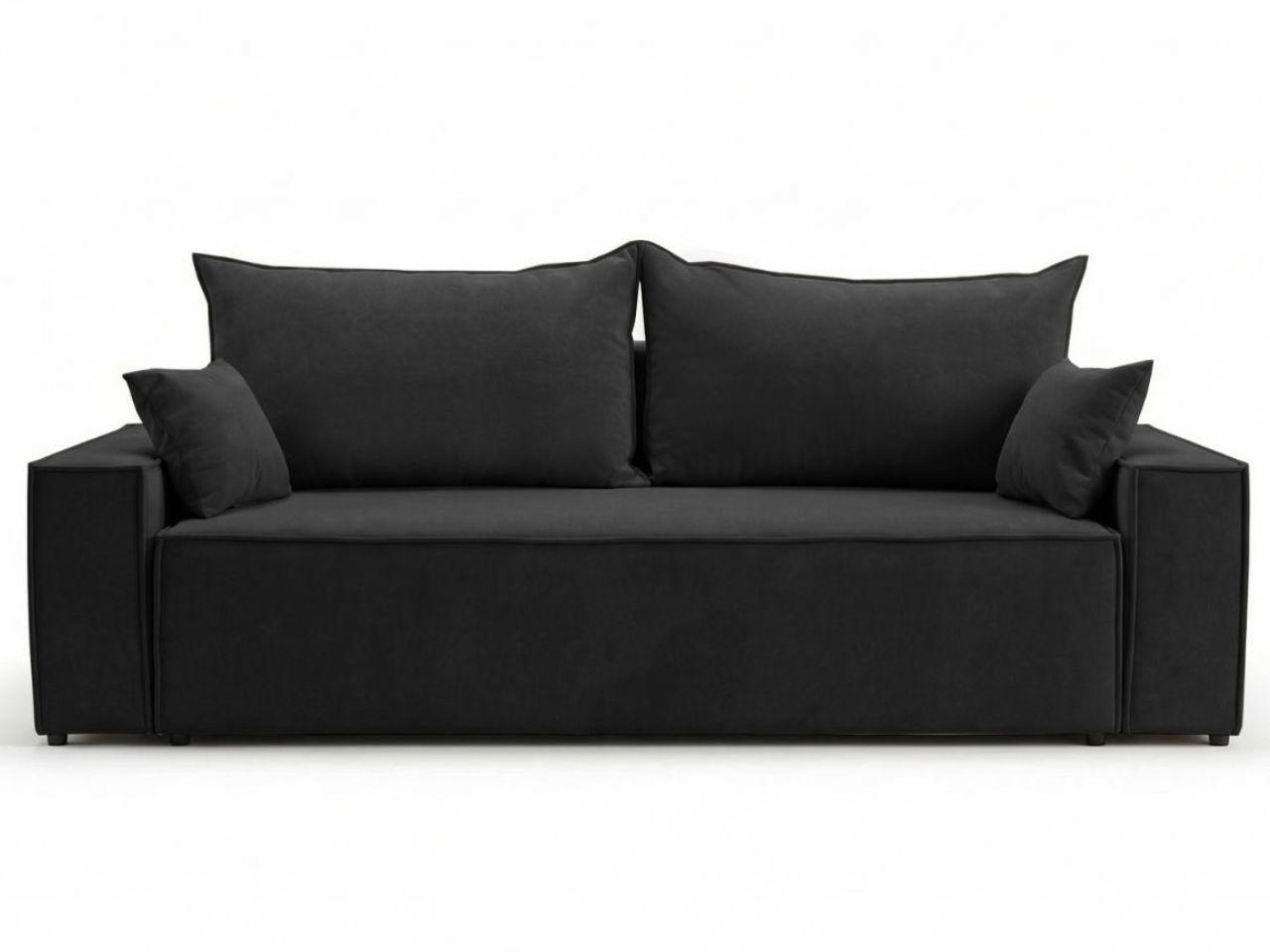 SOFA 230/90/70 Schwarz Sivra - Schwarz, Kunststoff/Textil (230/70/90cm) - Graingold