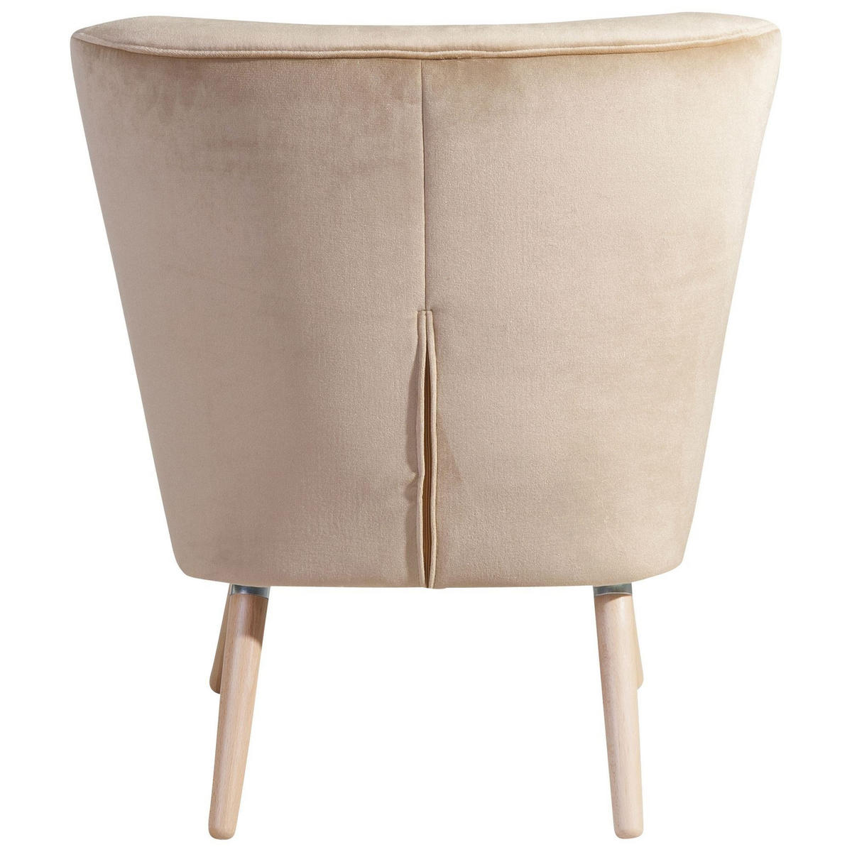SESSEL Kassi Bezug Samtvelours Buche natur / sand - Sandfarben, Kunststoff (69/80/68cm) - 58aufmkessel