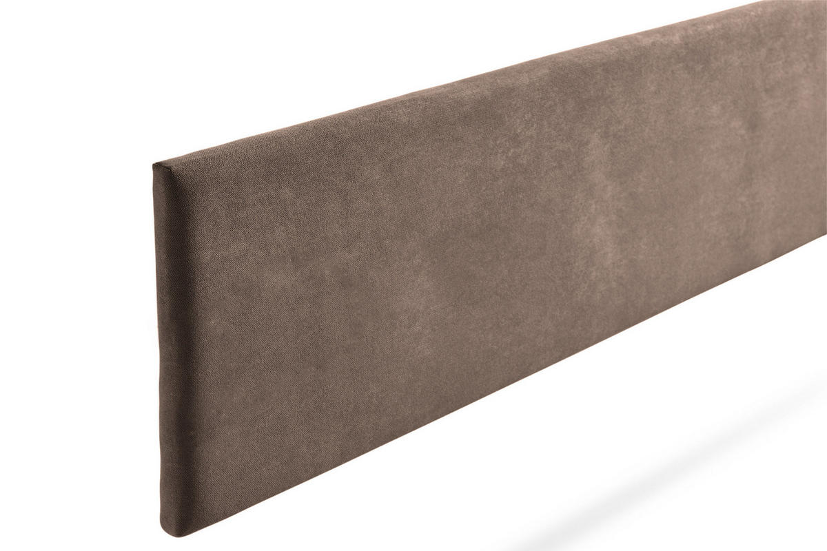 KOPFTEIL gepolstert NOVA Aqualine 90x50x5 cm - Schokolade - Moonia - Dunkelbraun, Holz (90/5/50cm)