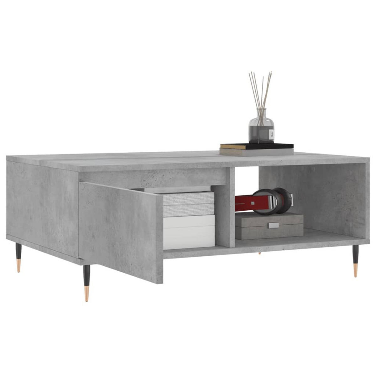COUCHTISCH Betongrau 90x60x35 cm Holzwerkstoff - Grau, Holzwerkstoff (90/60/35cm) - furnicato