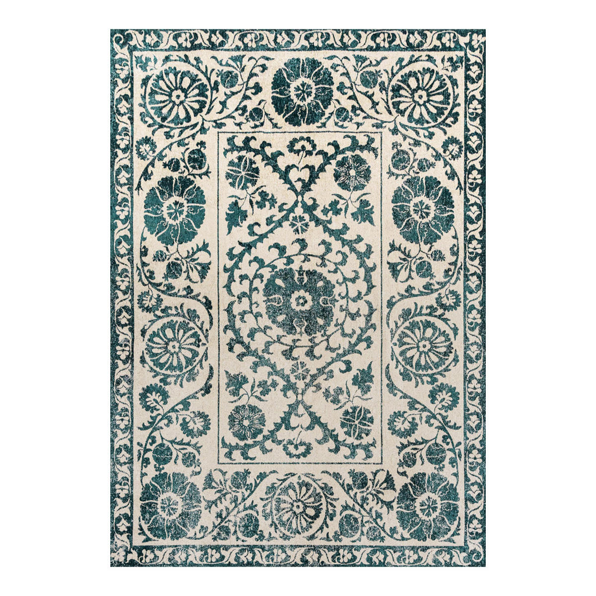 TEPPICH Notos Suzani 140/200 cm - Grün, Textil (140/200cm) - Louis De Poortere