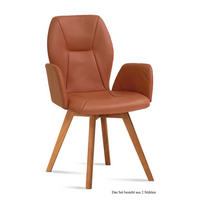 ARMLEHNSTUHL (2er-Set) Donka 58x92x60 Eiche geölt/Cognac - Cognac/Eichefarben, Kunststoff (60/92/58cm) - 58aufmkessel