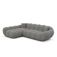 ECKSOFA Liva Grau Strukturstoff L-Form Links - Grau, Textil (265/160cm) - VAROYAL
