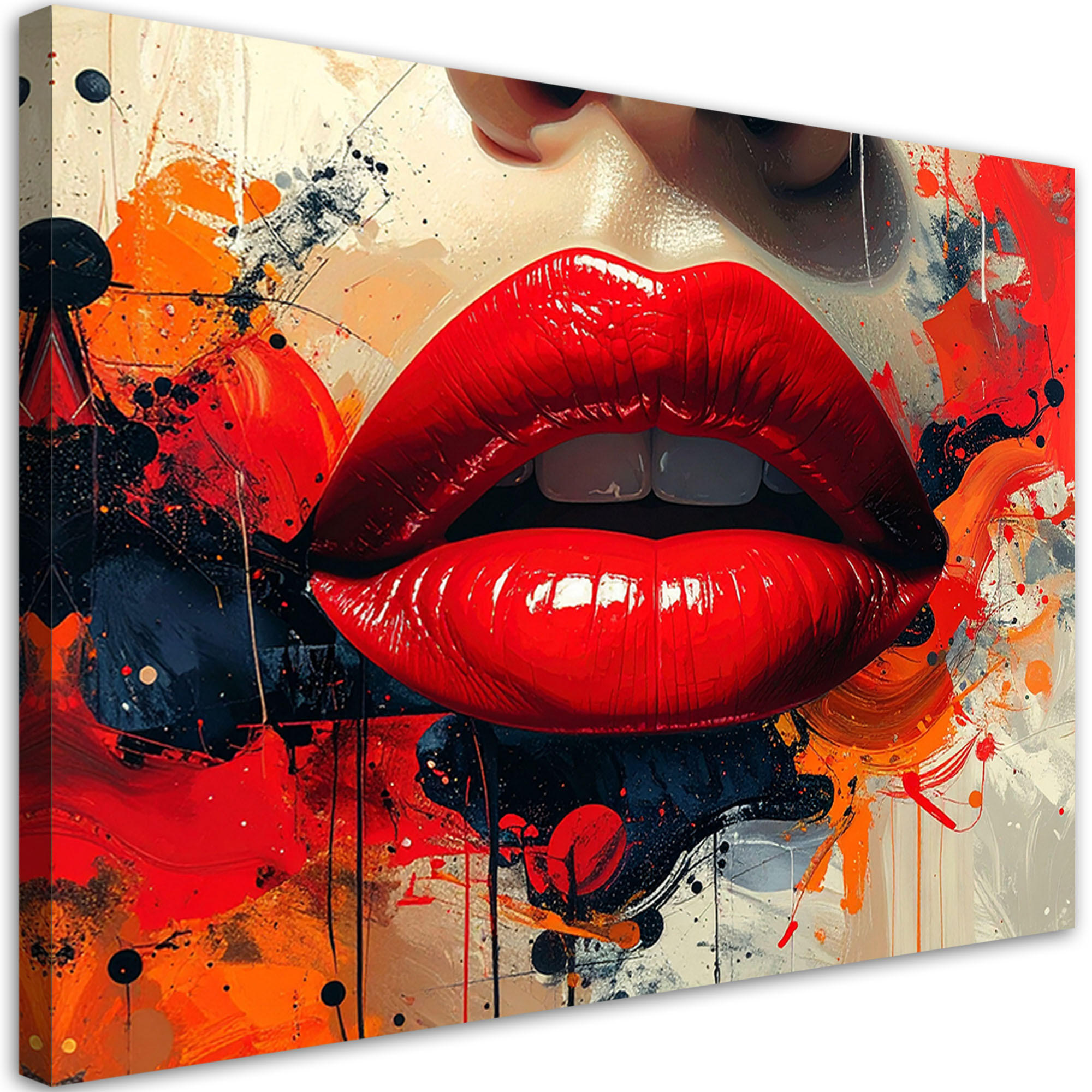 Feeby Leinwandbilder, Rot 100x70 cm
