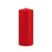 STUMPENKERZEN Rot Ø 78 x 200 mm, 8 Stück - Rot, Paraffin (8/20cm) - Wiedemann Kerzen
