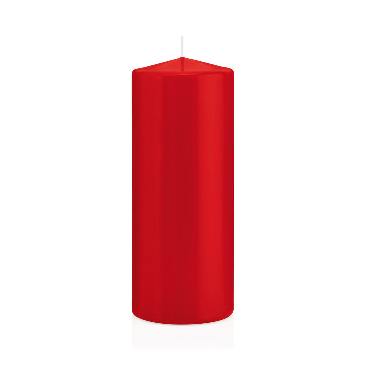 STUMPENKERZEN Rot Ø 78 x 200 mm, 8 Stück - Rot, Paraffin (8/20cm) - Wiedemann Kerzen