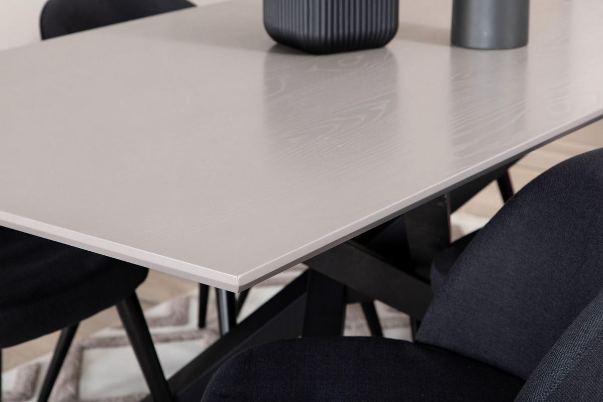 TISCHGRUPPE Schwarz - Schwarz, Holzwerkstoff (90/76/190cm) - ebuy24