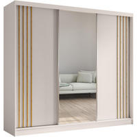 SCHWEBETÜRENSCHRANK Nela 240/216/61 kaschmir+eiche Artisan - Kaschmir/Eiche Artisan, Holzwerkstoff (240/216/61cm) - Beautysofa