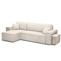 ECKSOFA Klara Beige - Beige, Textil (244/83/142cm)