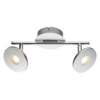 LED DECKENLEUCHTE Aluminium Silber - Silberfarben, Metall (25.4/10/14.2cm) - Globo Lighting