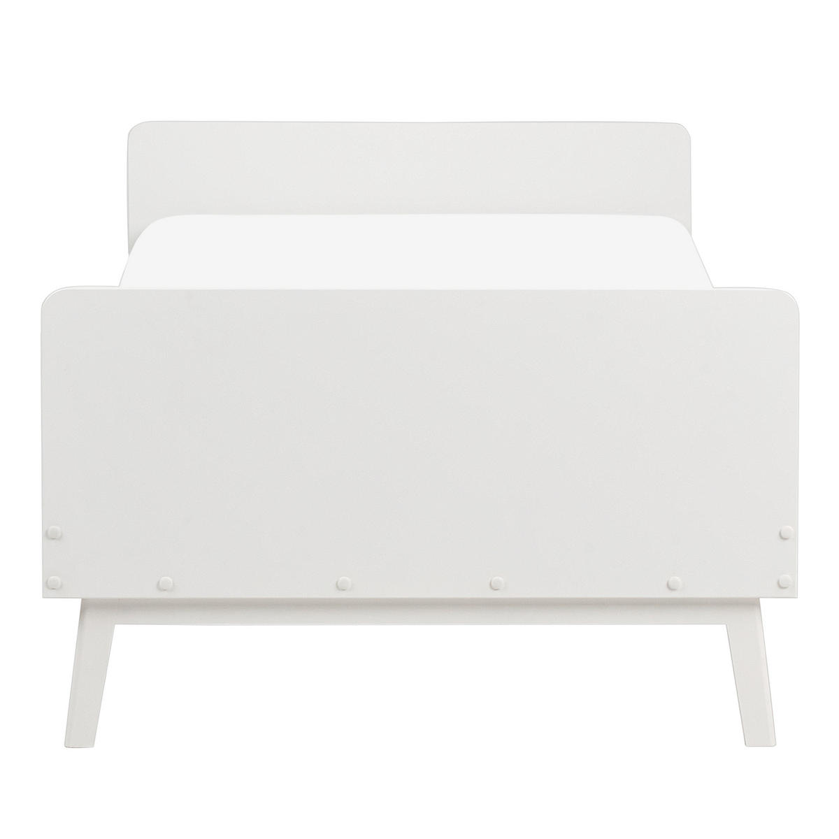 BETT mit Lattenrost 90/200 cm Weiß Bonnac - Weiß, Holz (90/200cm) - Beliani