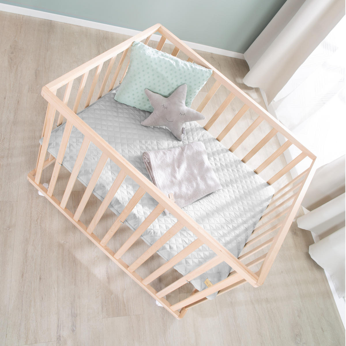 LAUFGITTER 100x75, roba Style grau - Naturfarben, Holzwerkstoff (73/72/98.5cm) - Roba