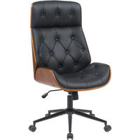 CHEFSESSEL Holz Schwarz - Schwarz, Holz/Textil (58/112/66cm) - CLP