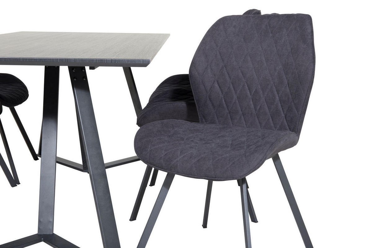 TISCHGRUPPE Schwarz - Schwarz, Holzwerkstoff (90/75/180cm) - ebuy24