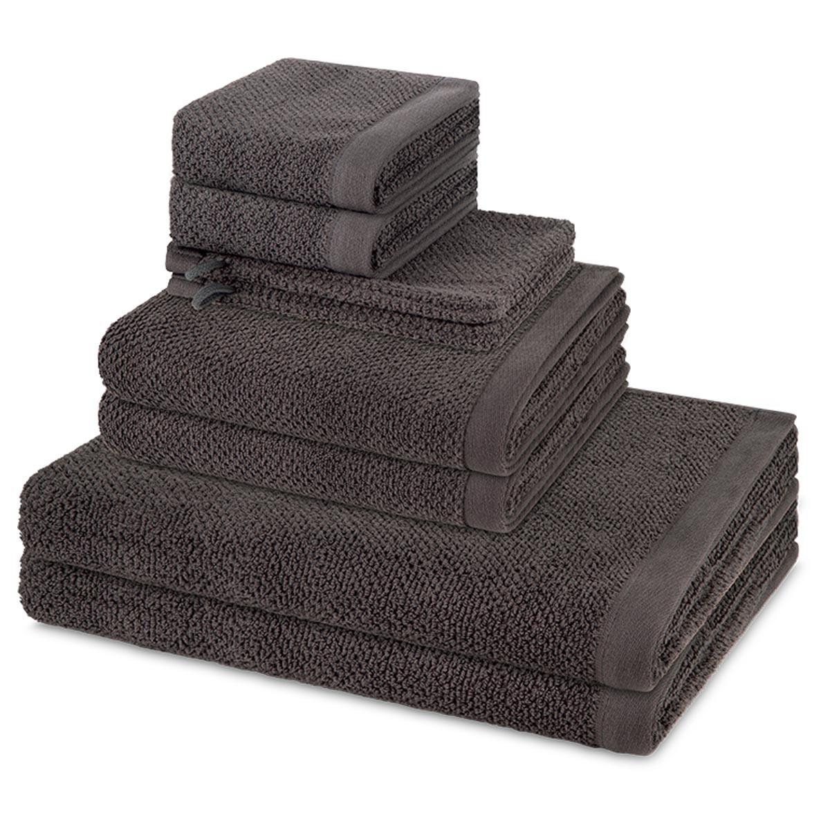 FROTTIERSET Bliss 8-teilig - Dunkelgrau, Textil (50/100cm) - MÖVE