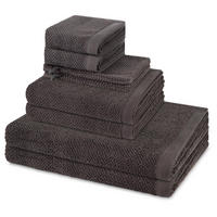 FROTTIERSET Bliss 8-teilig - Dunkelgrau, Textil (50/100cm) - MÖVE