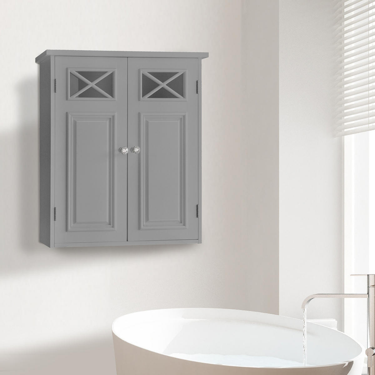 HÄNGESCHRANK Grau - Grau, Holzwerkstoff (17.8/61/61cm) - Teamson Home