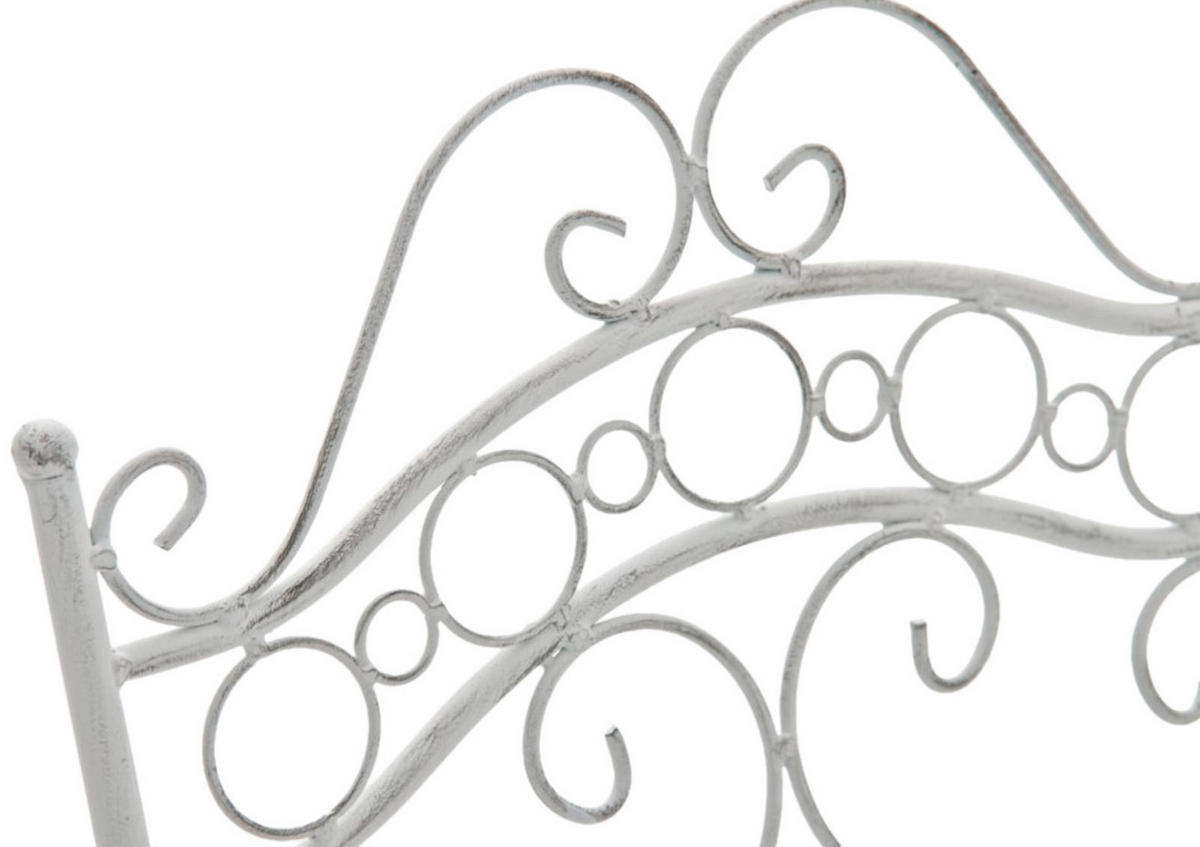 GARTENKLAPPSTUHL 2er Set Metall antik weiß - Weiß, Metall (40/92/50cm) - CLP