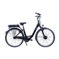 E-CITY Wave E-Bike Schwarz 7 Gang 28 Zoll Gr:46cm - Schwarz, Metall (46cm) - Hawk Bikes