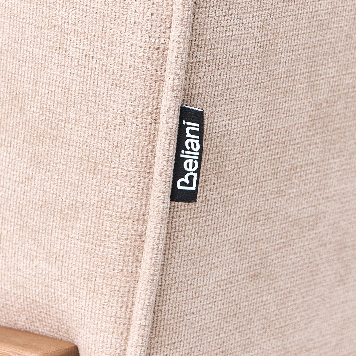 SESSEL Kunstleinen Beige Evje - Hellbraun, Textil (70/81/72cm) - Beliani
