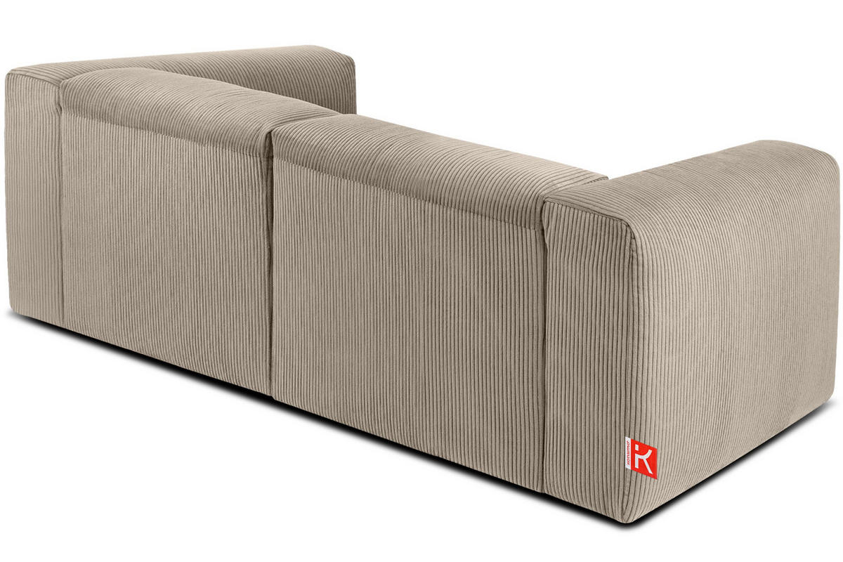 2-SITZER-MODULSOFA BUFFO mit extrem weicher und bequemer Sitzfläche, Kordstoff, beige - Beige, Textil (210/73/96cm) - KONSIMO®