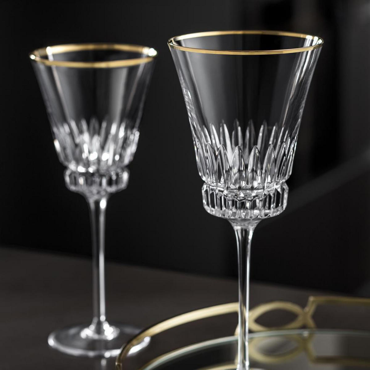 WEISSWEINGLÄSER Grand Royal Gold transparent-gold 125 ml 2er Set - Transparent/Goldfarben, Glas (0.125L) - Villeroy & Boch