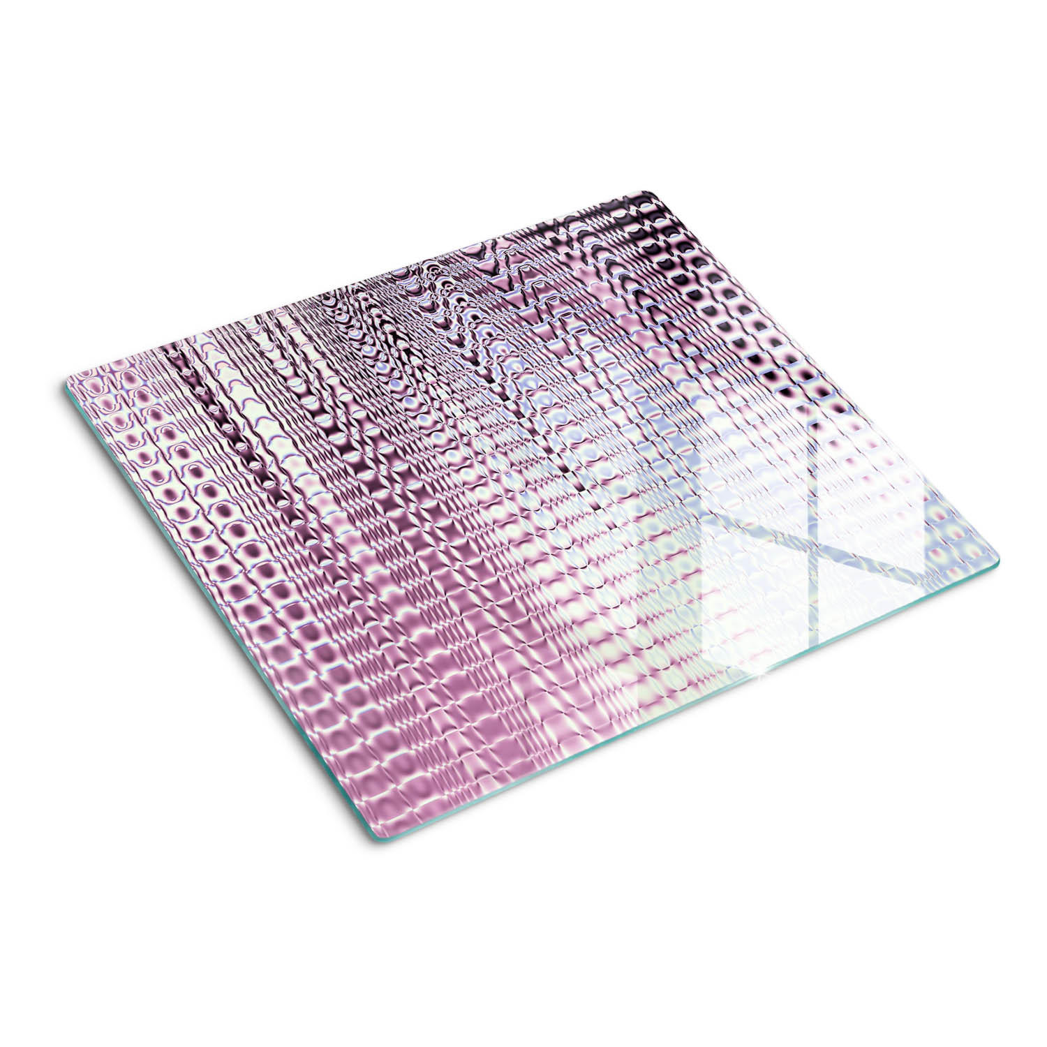 GLASPLATTE 60x52 cm Fraktale Grafiken - Weiß, Glas (60/0.4/52cm) - TULUP