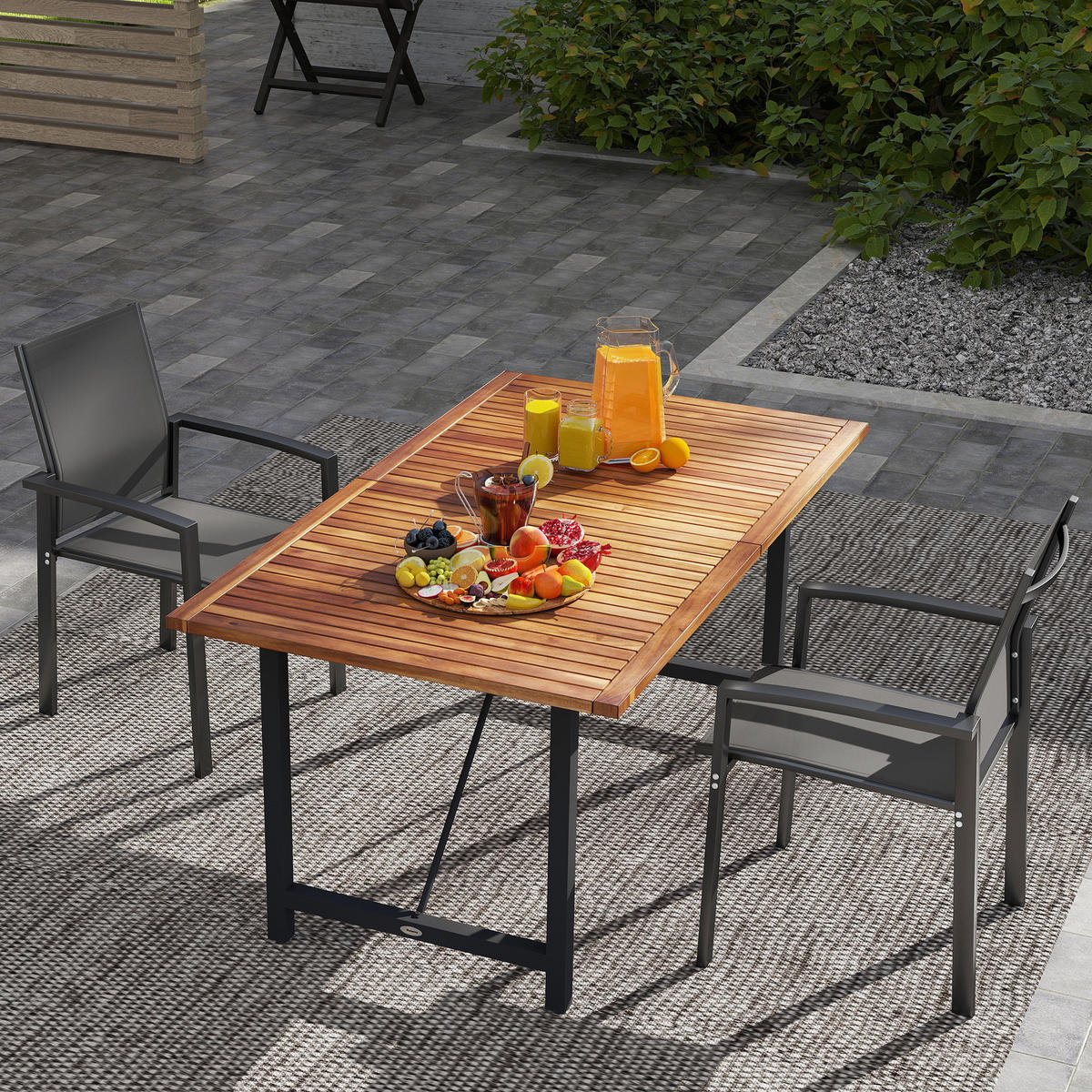GARTENSTÜHLE 2er-Set DE-13265 stapelbar mit Armlehnen Dunkelgrau - Dunkelgrau, Metall (58/89/56cm) - ComfortXL