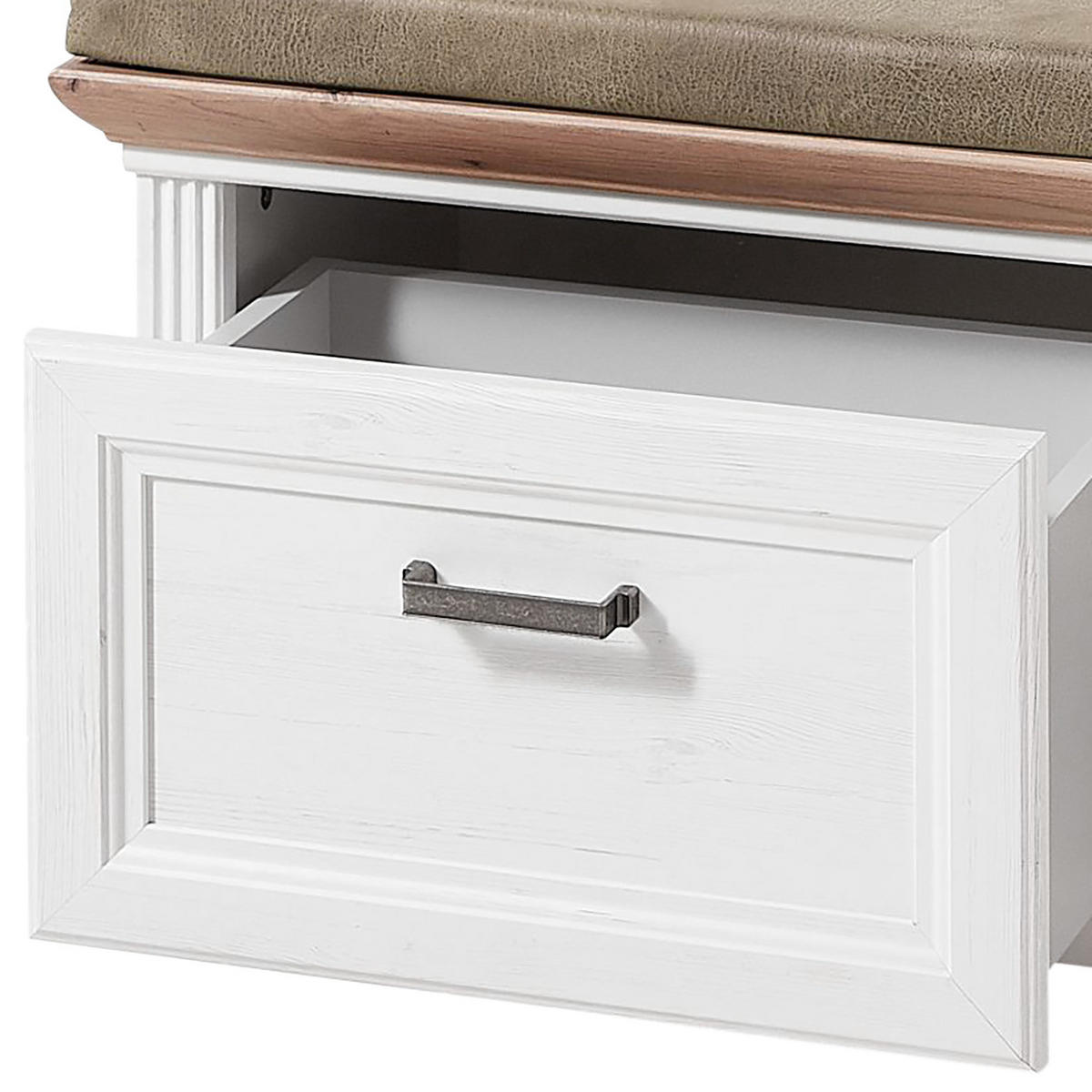 GARDEROBENBANK - Pinienfarben, Holzwerkstoff/Metall (93/49/41cm) - home24