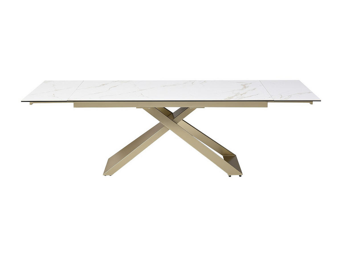 ESSTISCH - 6 Personen, 8 Personen, 10 Personen - Glas, Keramik - Weiß - XERENA - Weiß, Glas/Keramik (90/220/76cm) - Vente-Unique