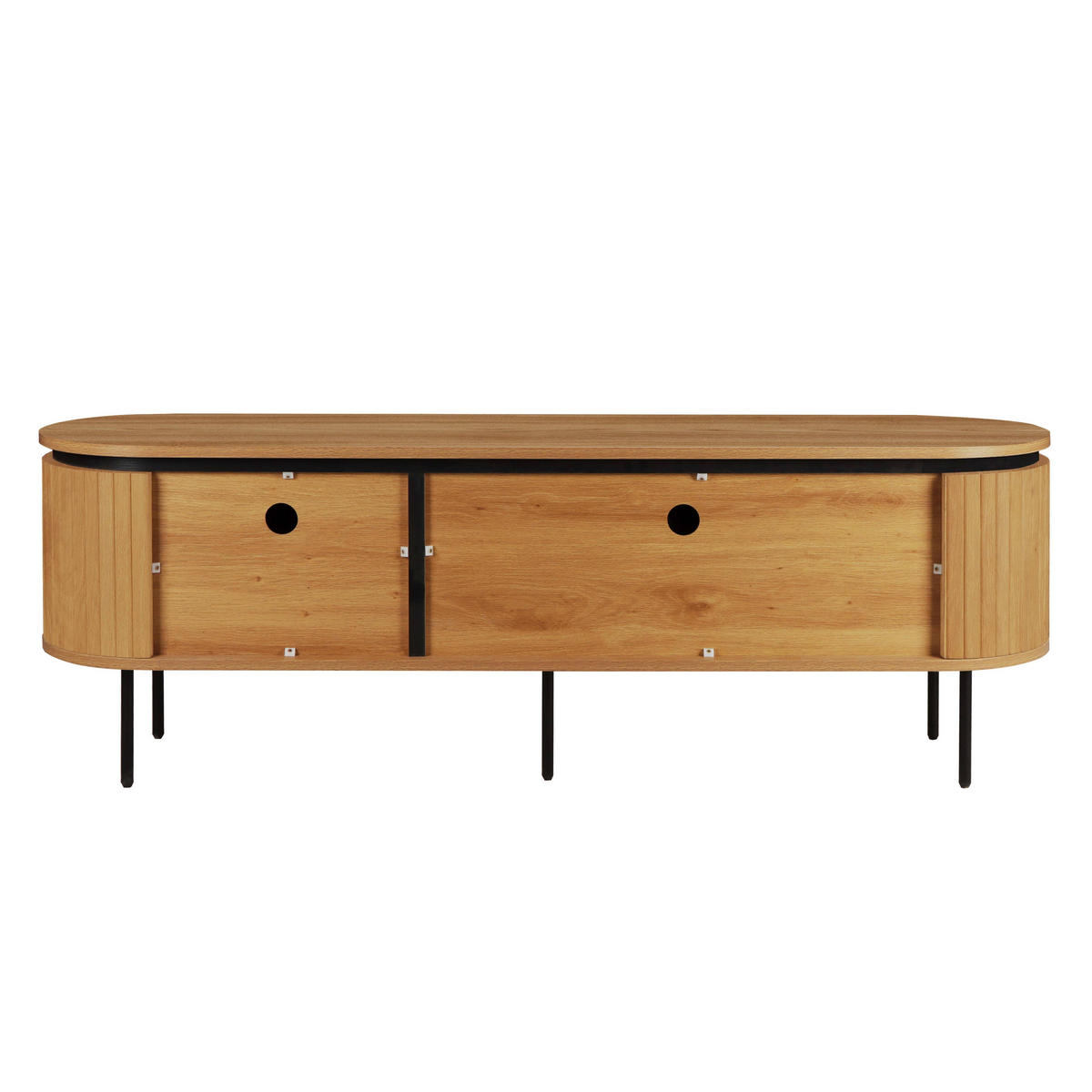 TV-SCHRANK, helles Holzeffekt - Beige, Holz (40/55/160cm) - Oviala