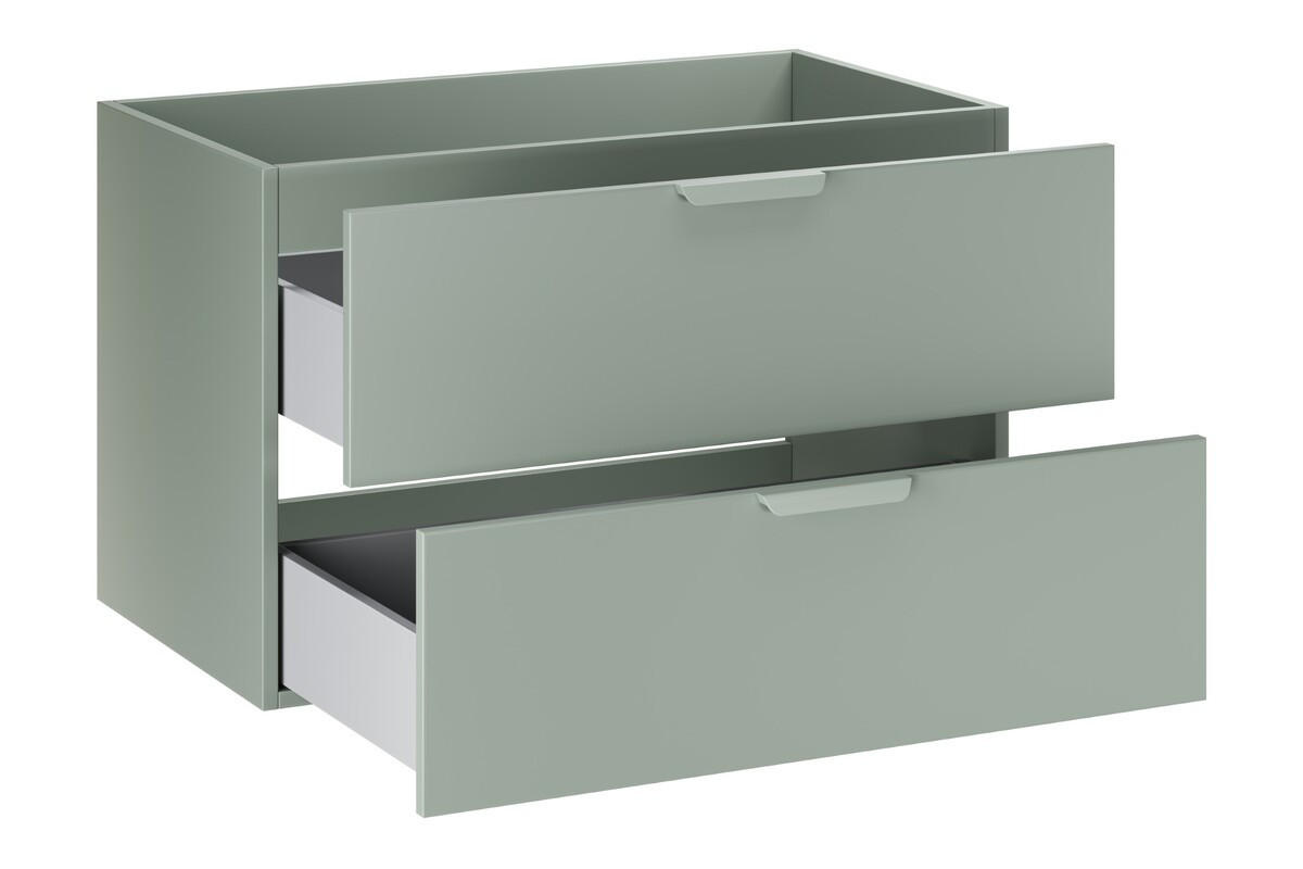 WASCHTISCHKOMBI 80 cm 3 Teile - Aster Green A BM413 in Grün Matt - Schwarz/Grün, Holz/Keramik (80/52.2/46cm)