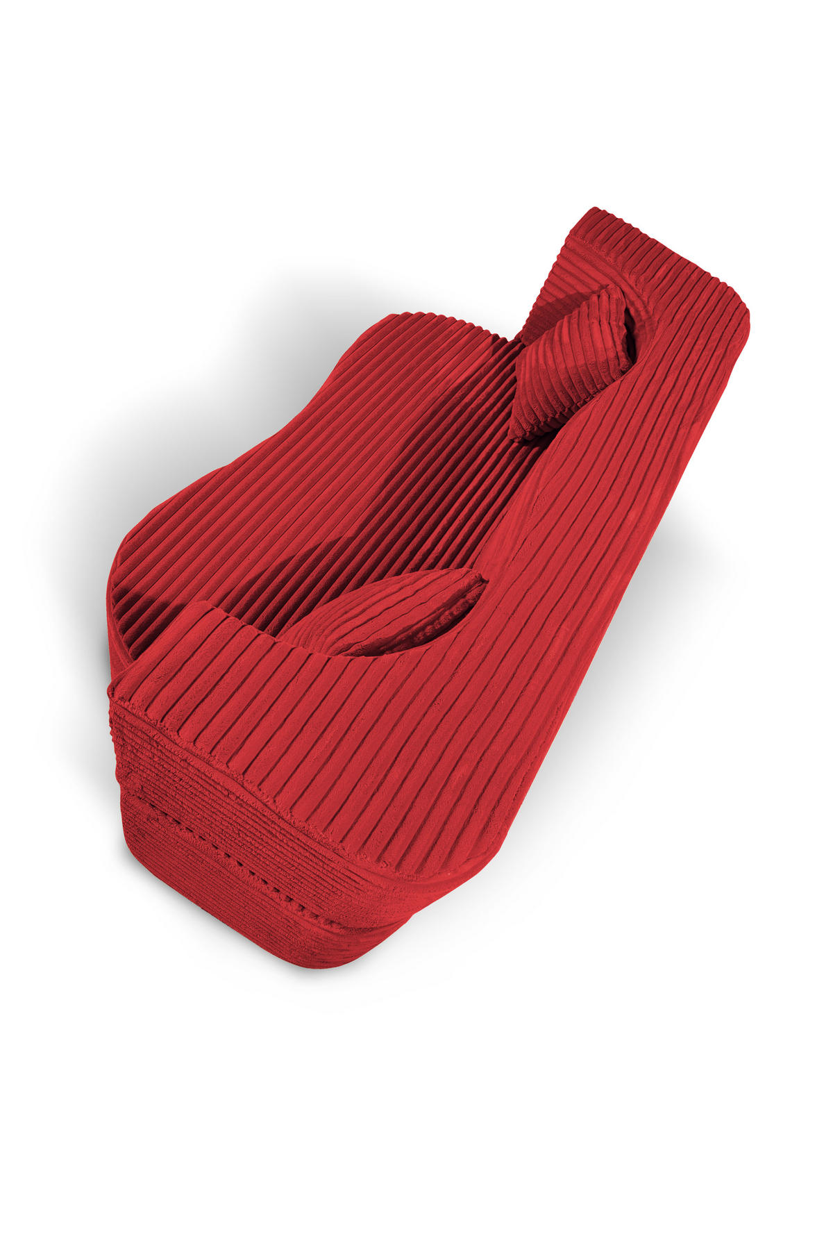 SCHLAFSOFA MYFOAM, Sofa mit Schlaffunktion, Farbe: Rot, Cordstoff - Rot, Textil (200/80/72cm) - Storez24