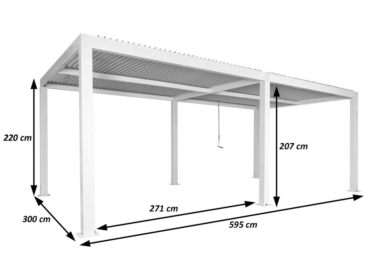 PERGOLA Anthrazit - Anthrazit, Metall (595/220/300cm) - MCW
