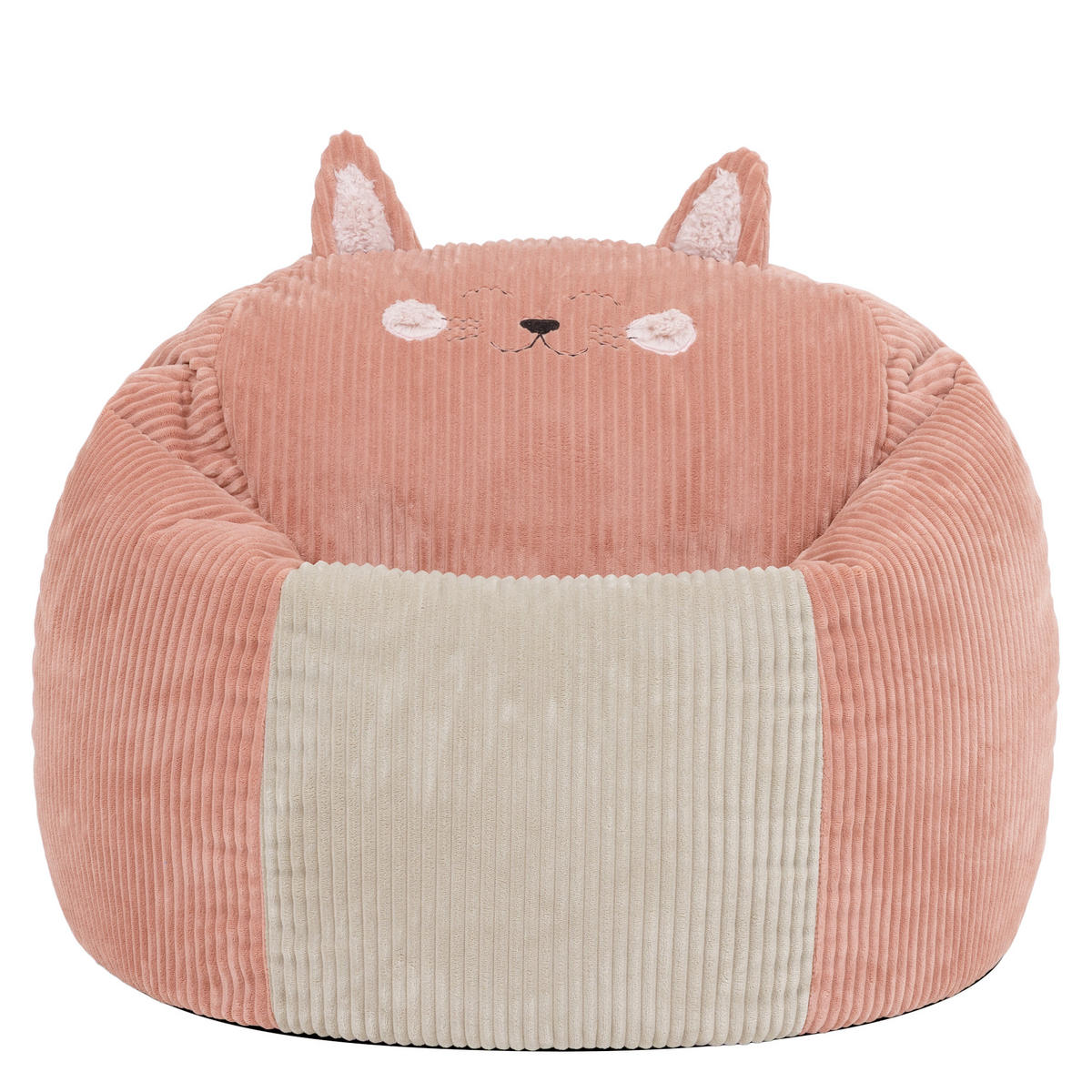 KINDERSITZSACK Cord Katze - Pink, Textil (74/53/74cm) - icon