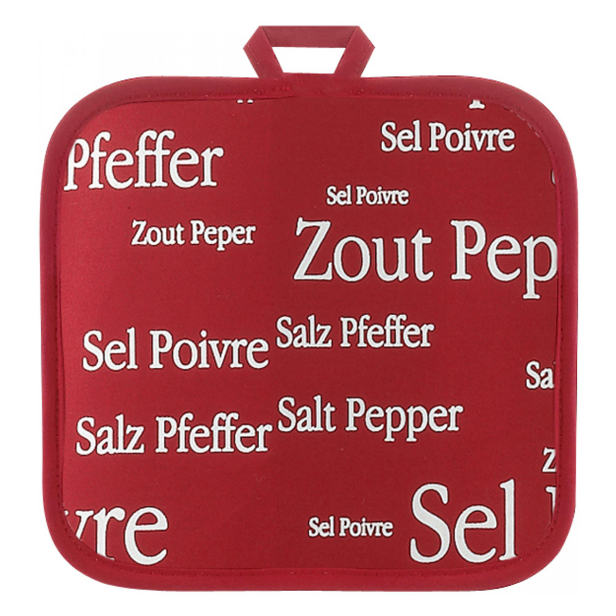 TOPFLAPPEN Sel & Poivre rot 20 x 20 cm - Rot, Textil (20/20cm) - Winkler