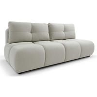 SCHLAFSOFA MILA, Sofa mit Schlaffunktion und Bettkasten, Farbe: Hellgrau, Bouclé-Stoff - Hellgrau, Textil (214/89/104cm) - Sepro Meble