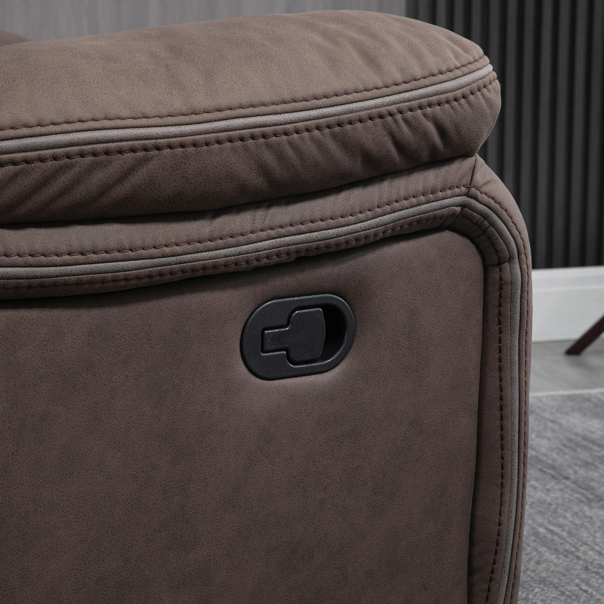 RELAXSESSEL mit Liegefunktion, Braun - Braun, Kunststoff (90/96/97cm) - HOMCOM