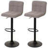 BARHOCKER Hellgrau 2er-Set - Hellgrau, Textil (38/107/41cm) - MCW