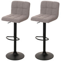 BARHOCKER Hellgrau 2er-Set - Hellgrau, Textil (38/107/41cm) - MCW