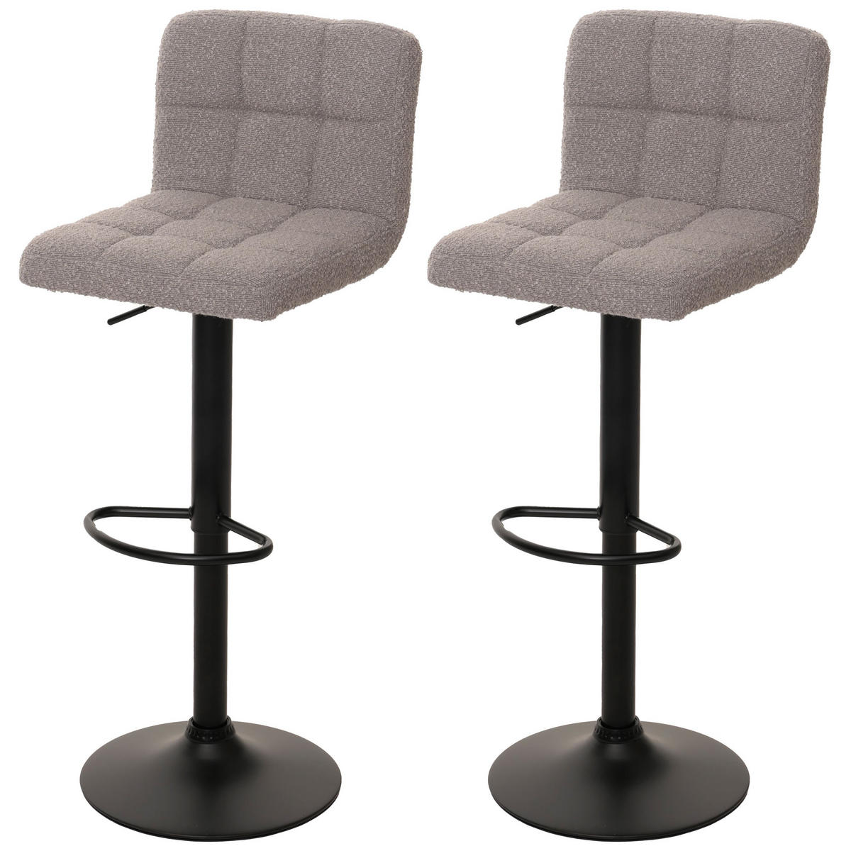 BARHOCKER Hellgrau 2er-Set - Hellgrau, Textil (38/107/41cm) - MCW