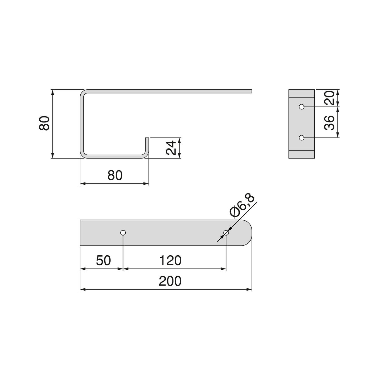 TRÄGER-SET für Regale in Holz Shelf mit integriertem Aufhänger, Stahl, Weiß - Weiß, Metall (3/8/20cm) - EMUCA