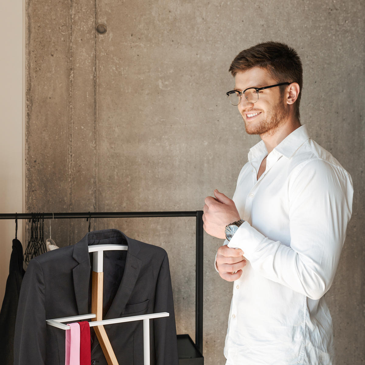 HERRENDIENER - Multicolor, Holzwerkstoff/Metall (48/107/20cm) - Relaxdays