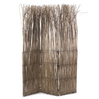 PARAVENT Nature 3-tlg. Weidenzweige grau - Multicolor, Naturmaterialien (120/160/3cm) - DESIGN DELIGHTS