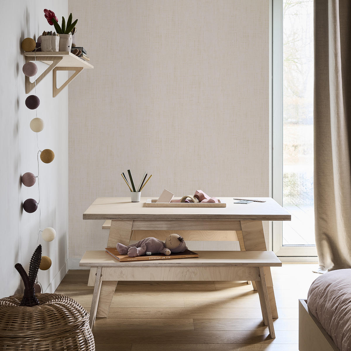 VLIESTAPETE Leinen - Creme, Papier/Kunststoff (53/1000cm) - Walldoctor