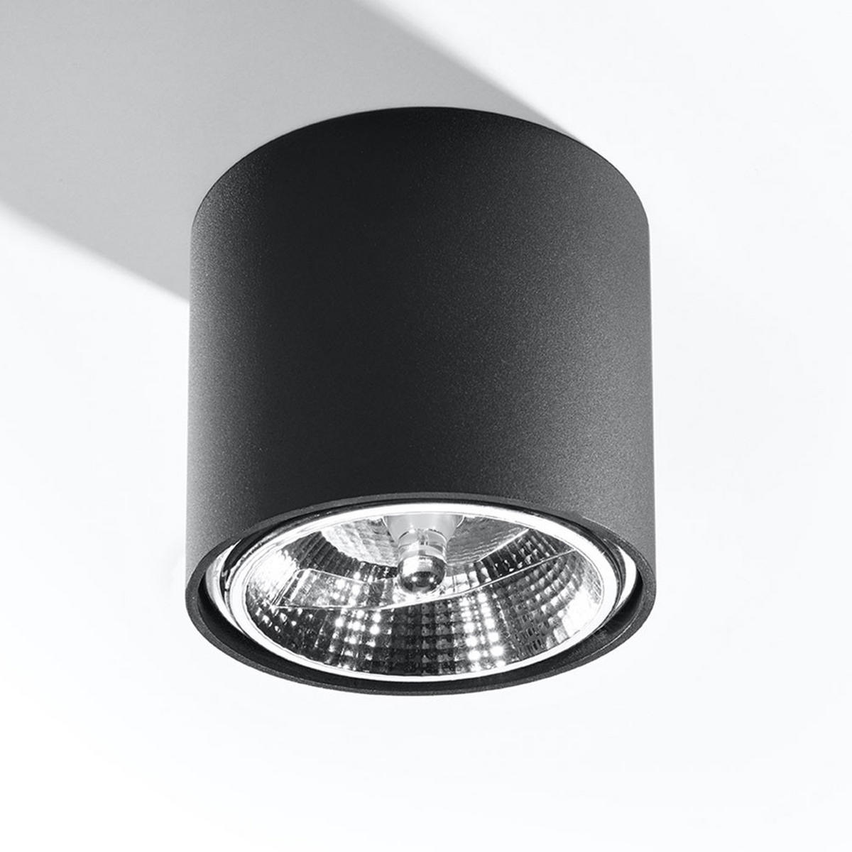 LED DECKENLEUCHTE Aluminium Schwarz - Schwarz, Metall (12/12/11cm)