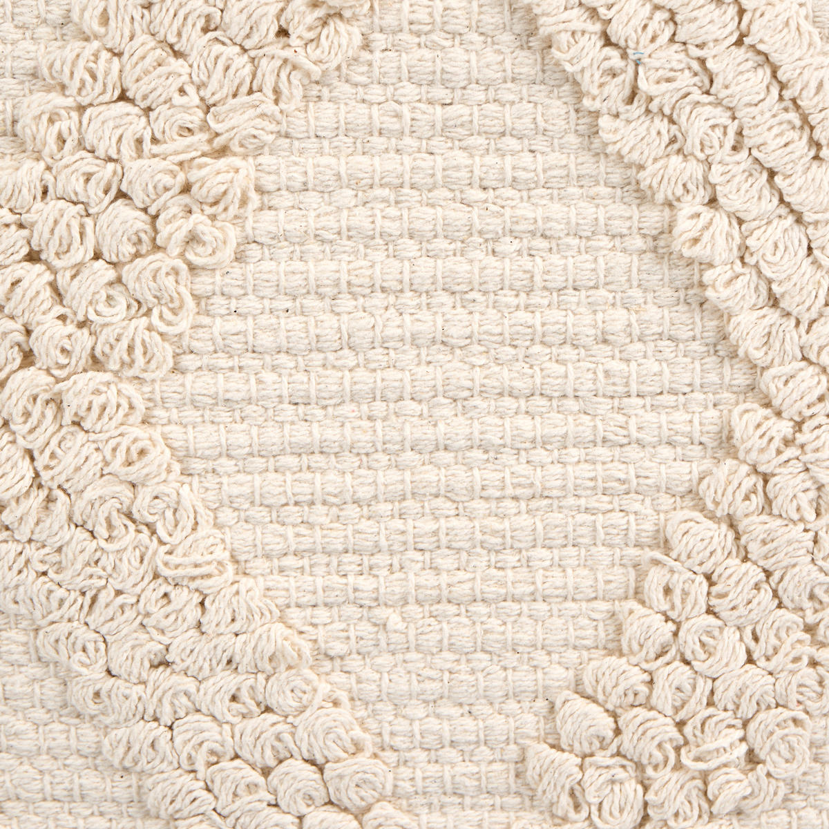 DEKOKISSEN 2er-Set Cremeweiß 45/45 cm Catalpa - Ecru, Naturmaterialien/Textil (45/45cm) - Beliani