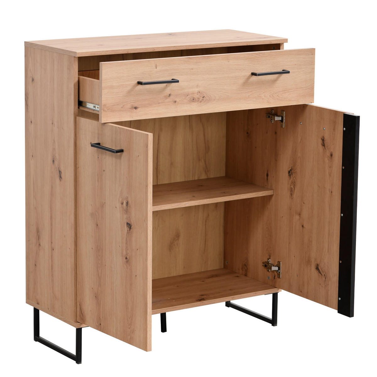 GARDEROBE 5-teilig in 70,5/1094,5/35 cm - Braun, Holz (240/195/35cm) - Homestyle4u