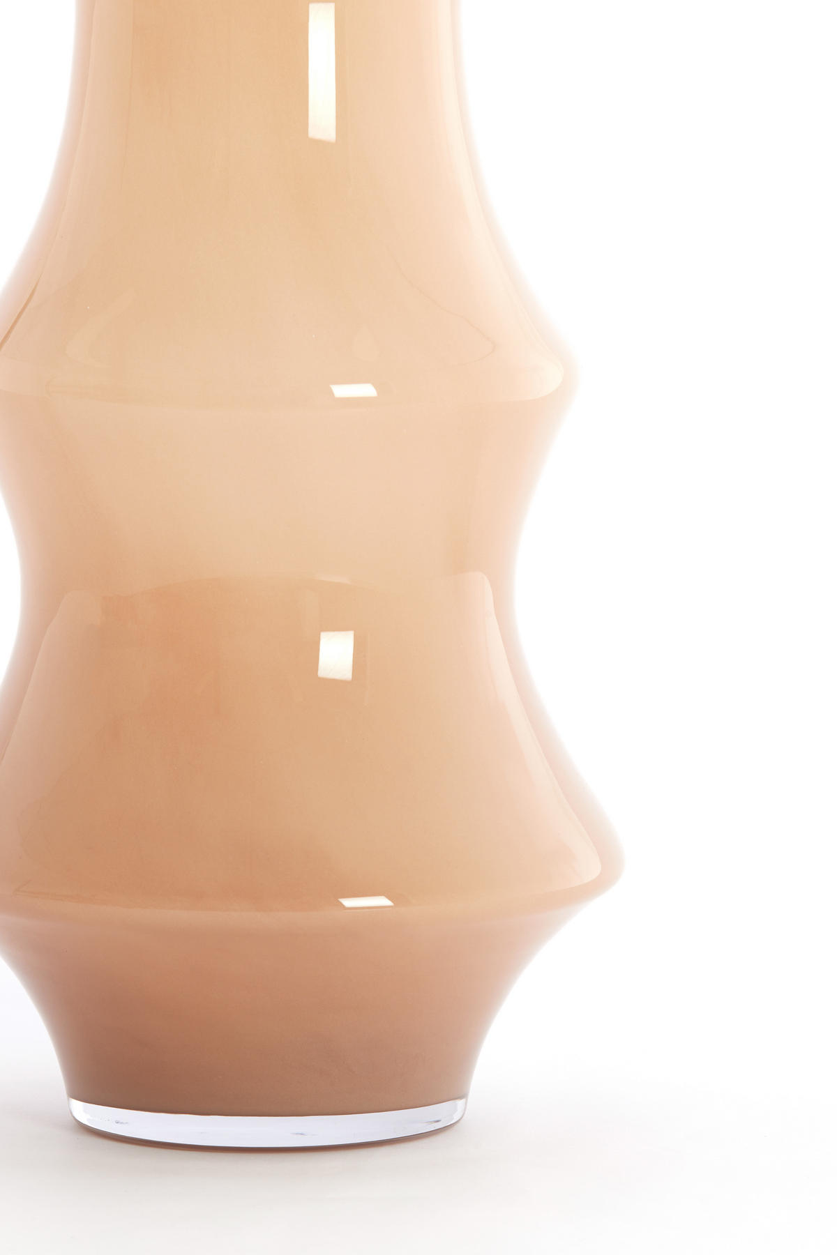 VAZE Fiorenza Braun 23.5/23.5/70 cm - Braun, Glas (70cm) - Light & Living